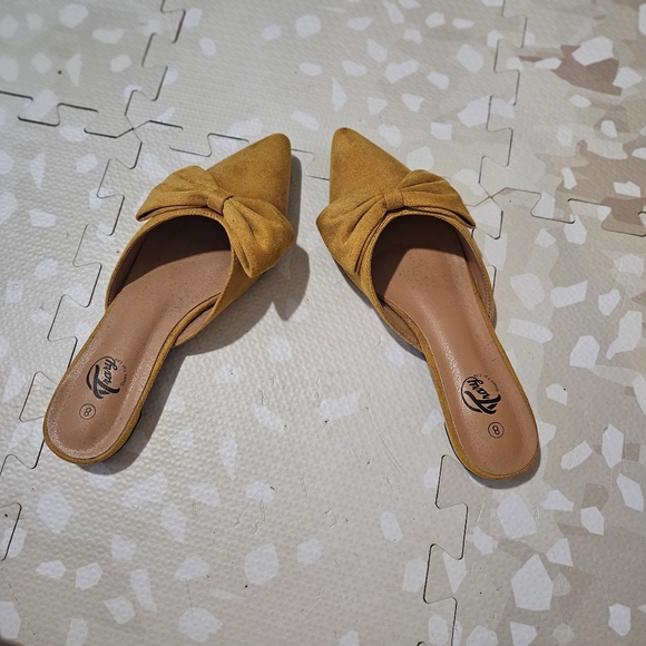 Mustard Yellow Mules - Picture 1 of 2